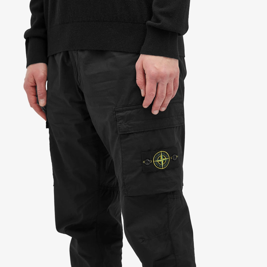 Stone Island Men's Tela Paracadute Cargo Pants Black